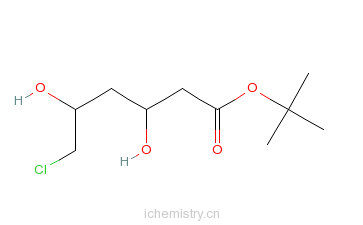 CAS:154026-93-4_(3R,5S)-6-氯-3,5-二羟基己酸叔丁酯的分子结构