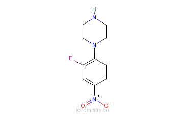 CAS:154590-33-7_1-(2-氟-4-硝基苯基)哌嗪的分子结构