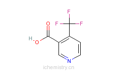 CAS:158063-66-2_4-三氟甲基烟酸的分子结构