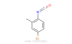 CAS:1591-98-6_4-溴-2-甲基异氰酸苯酯的分子结构