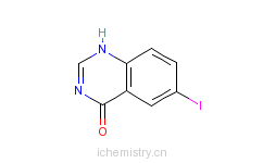 CAS:16064-08-7_6-碘喹唑啉-4-酮的分子结构