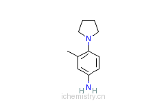 CAS:16089-43-3_3-甲基-4-(1-吡咯烷基)苯胺的分子结构