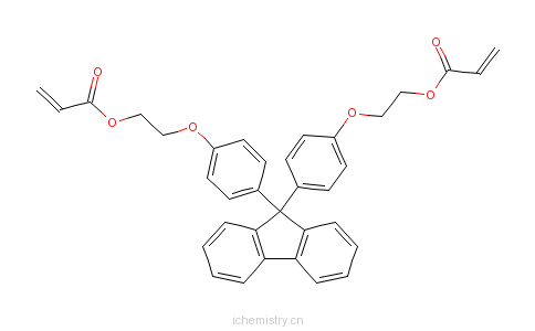 CAS:161182-73-6_9,9-双[4-(2-丙烯酰氧基乙氧基)苯基]芴的分子结构