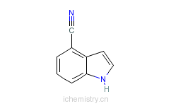 CAS:16136-52-0_4-氰基吲哚的分子结构