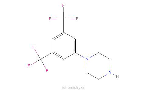 CAS:16172-96-6_1-[3,5-二(三氟甲基)苯基]哌嗪的分子结构