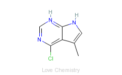 CAS:1618-36-6_4-氯-5-甲基-7H-吡咯并[2,3-d]嘧啶的分子结构