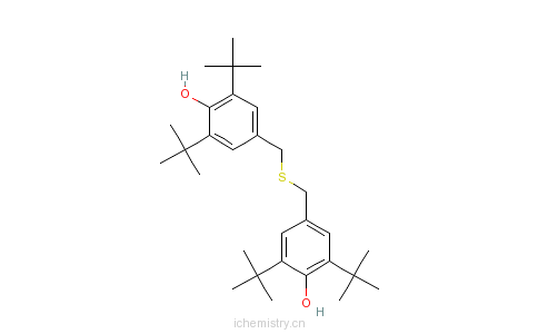 CAS:1620-93-5_4,4'-[硫代双亚甲基]双[2,6-二(1,1-二甲基乙基)苯酚]的分子结构