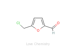 CAS:1623-88-7_5-氯甲基呋喃-2-甲醛的分子结构