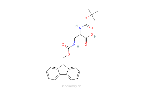 CAS:162558-25-0_N-Fmoc-N'-Boc-L-2,3-二氨基丙酸的分子结构