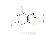CAS:16582-59-5_2-氨基-4,6-二氯苯并噻唑的分子�Y��
