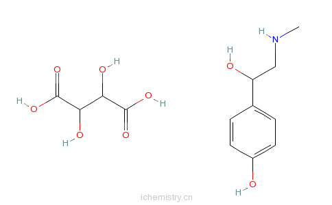 CAS:16589-24-5_酒石酸辛弗林的分子结构