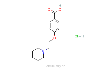 CAS:166975-76-4_4-(2-哌啶乙氧基)苯甲酸盐酸盐的分子结构