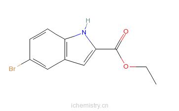 CAS:16732-70-0_5-溴吲哚-2-羧酸乙酯的分子结构