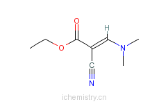 CAS:16849-87-9_2-氰基-3-(二甲基氨基)丙烯酸乙酯的分子结构