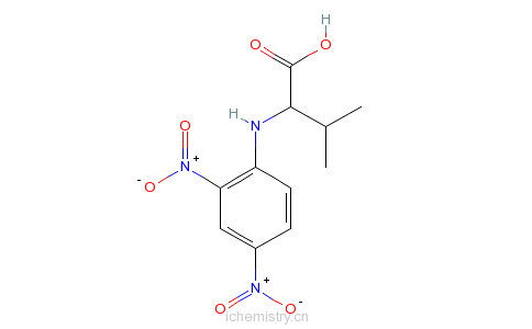 CAS:1694-97-9_N-(2,4-二硝基苯)-L-缬氨酸的分子结构
