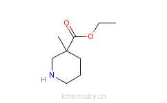 CAS:170843-43-3_3-甲基-3-哌啶甲酸乙酯的分子结构