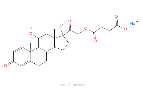 CAS:1715-33-9_泼尼松龙琥珀酸钠的分子结构