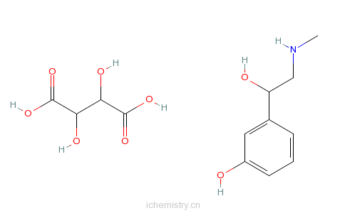 CAS:17162-39-9_重酒石酸去氧肾上腺素的分子结构