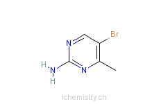 CAS:17321-93-6_2-氨基-4-甲基-5-溴嘧啶的分子结构