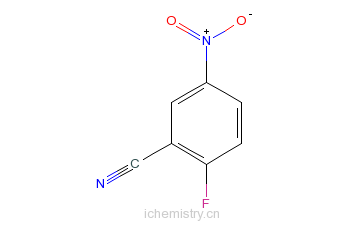 CAS:17417-09-3_2-氟-5-硝基苯腈的分子结构