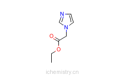 CAS:17450-34-9_1H-咪唑-1-乙酸乙酯的分子结构