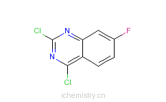 CAS:174566-15-5_2,4-二氯-7-氟喹唑啉的分子结构