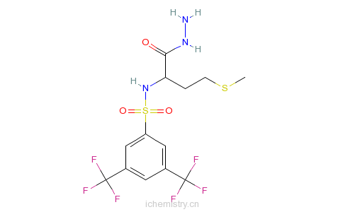 CAS:175202-22-9_N-[3,5-BIS(TRIFLUOROMETHYL)BENZENESULFONYL]-L-METHIONYL HYDRAZIDE的分子结构