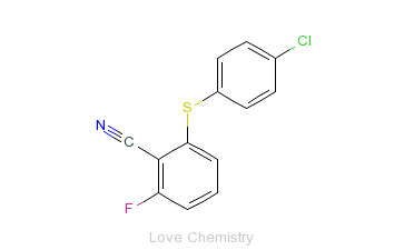 CAS:175204-12-3_2-[(4-氯苯基)硫代]-6-氟苯甲腈的分子结构