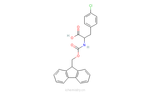 CAS:175453-08-4_N-芴甲氧羰基-L-4-氯苯丙氨酸的分子结构