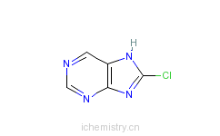 CAS:17587-87-0_8-氯嘌呤的分子结构