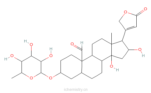 CAS:17651-61-5_侧金盏花毒苷的分子结构