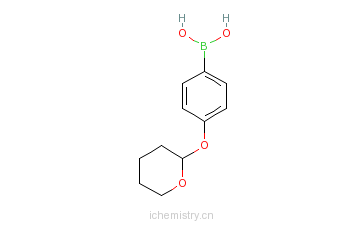 CAS:182281-01-2_[4-(四氢吡喃-2-基)氧基]苯硼酸的分子结构