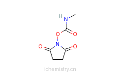 CAS:18342-66-0_N-琥珀酰亚胺基-N-甲基氨基甲酸酯的分子结构