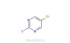 CAS:183438-24-6_5-溴-2-碘嘧啶的分子结构