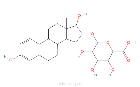 CAS:1852-50-2_雌三醇-16beta-D-葡糖苷酸的分子结构
