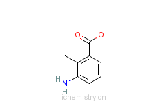 CAS:18583-89-6_3-氨基-2-甲基苯甲酸甲酯的分子结构