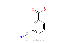 CAS:1877-72-1_3-氰基苯甲酸的分子结构