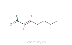 CAS:18829-55-5_(E)-2-庚烯醛的分子结构