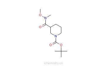 CAS:189442-78-2_1-Boc-3-[甲氧基(甲基)氨基甲酰]哌嗪的分子结构
