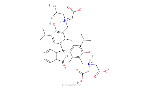 CAS:1913-93-5_百里酚酞氨羧络合剂的分子结构