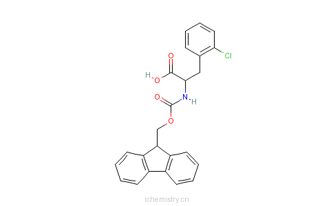 CAS:198560-41-7_FMOC-L-2-氯苯丙氨酸的分子结构