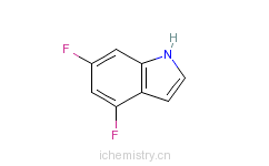 CAS:199526-97-1_4,6-二氟吲哚的分子结构