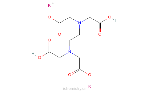CAS:2001-94-7_乙二胺四乙酸二钾的分子结构