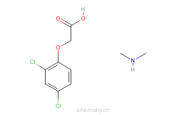 CAS:2008-39-1_2,4-二氯苯氧乙酸二甲胺盐的分子结构