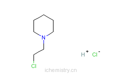 CAS:2008-75-5_1-(2-氯乙基)哌啶盐酸盐的分子结构