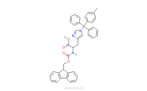 CAS:200926-19-8_N-(9-Fluorenylmethyloxycarbonyl)-N''-(4-methyltrityl)-D-histidineķӽṹ