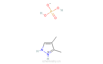 CAS:202842-98-6_3,4-二甲基-1H-吡唑二氢磷酸盐的分子结构