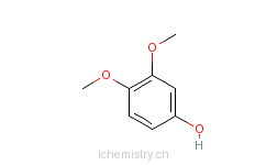 CAS:2033-89-8_3,4-二甲氧基苯酚的分子结构