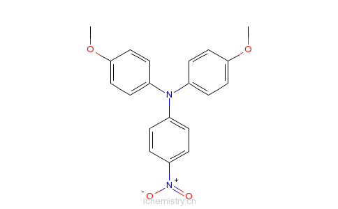 CAS:20440-91-9_4-硝基-4',4''-二甲氧基三苯胺的分子结构