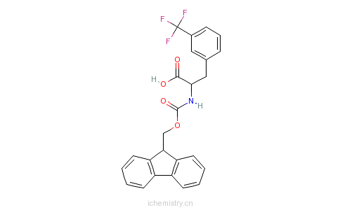CAS:205526-28-9_FMOC-D-3-三氟甲基苯丙氨酸的分子结构